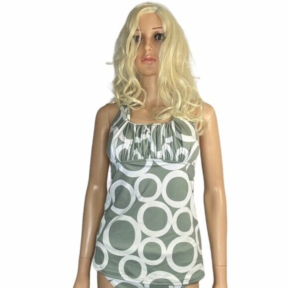Modbe Modest Swim halter Tankini Mermaid Top Medium - Picture 9 of 12